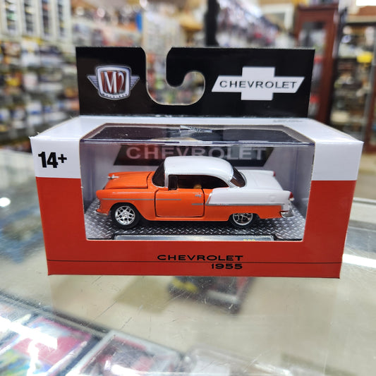 M2 Machines - 'Auto-Thentics' Mix 92 - 1955 Chevrolet Bel Air (Orange/White)