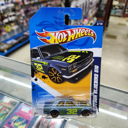 Hot Wheels - Datsun Bluebird 510 #32 (Grey) - Long Card