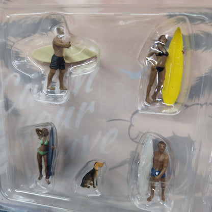 American Diorama - Diecast Figures - Hang Loose (Surf/Beach) - 1:64 Scale