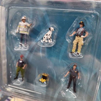 American Diorama - Diecast Figures - Fire Fighters #2 - 1:64 Scale