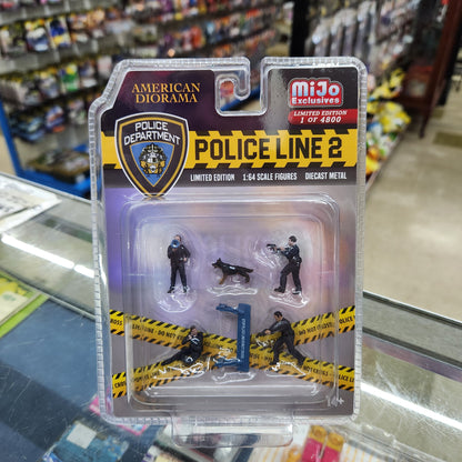 American Diorama - Diecast Figures - Police Line #2 - 1:64 Scale