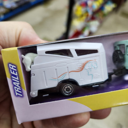 Majorette - Pink Drivez - Land Rover Defender 110 + Horse Trailer