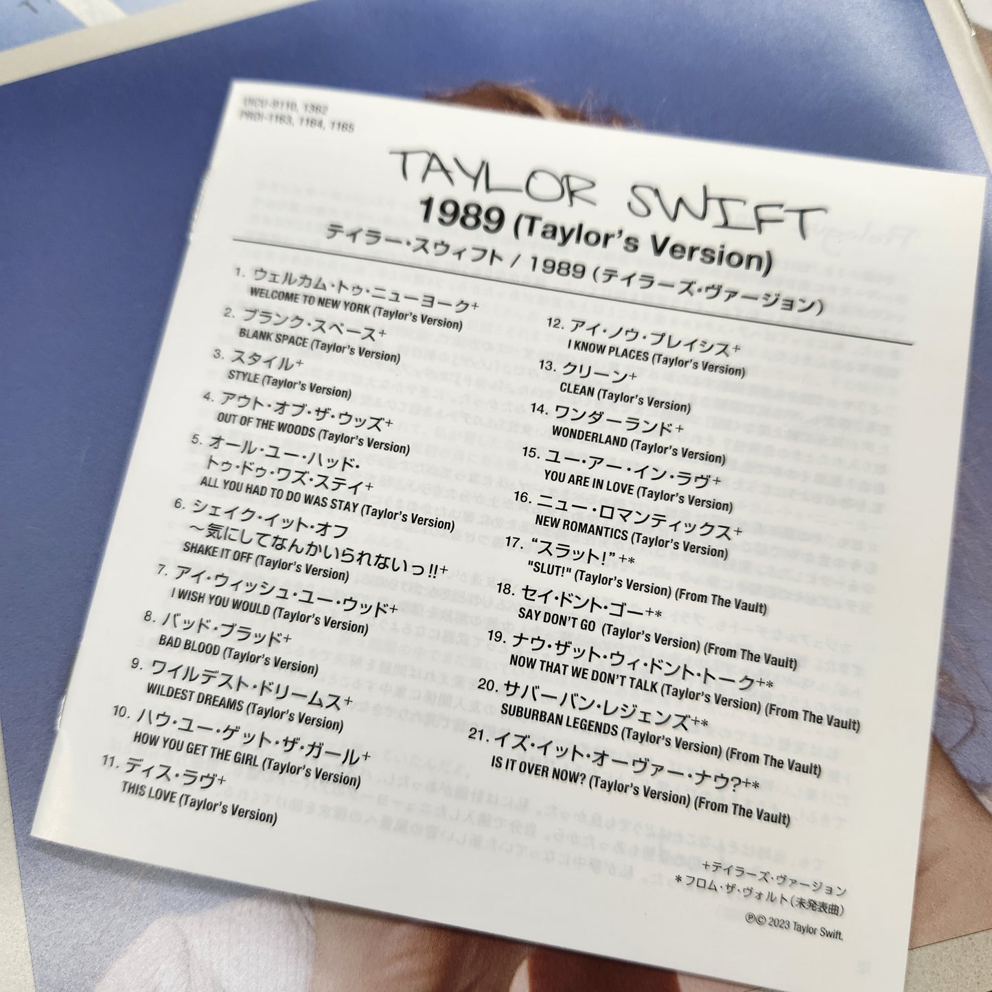 Taylor Swift, 1989 (Taylors Version) (Japan Import) 1CD + Booklet