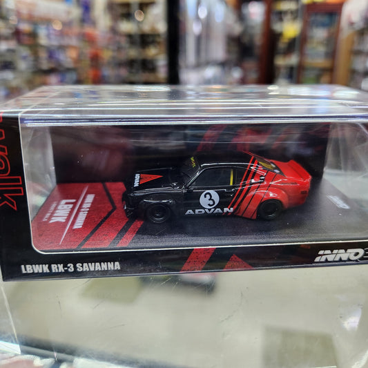 INNO64 - Mazda LBWK RX3 Savanna 'Advan' Livery - 1:64 Scale