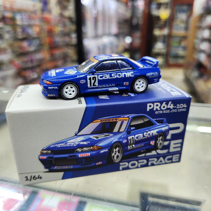 Pop Race - Nissan Skyline GT-R (R32) 'Calsonic' #12 - 1:64 Scale