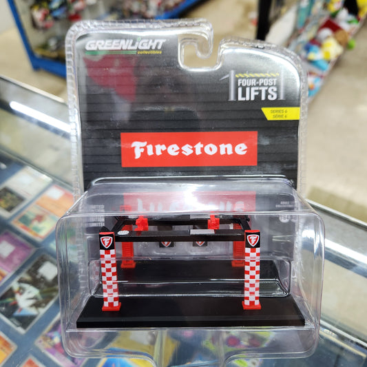 Greenlight - Adjustable Four Post Lift 'Firesone' - 1:64 Scale