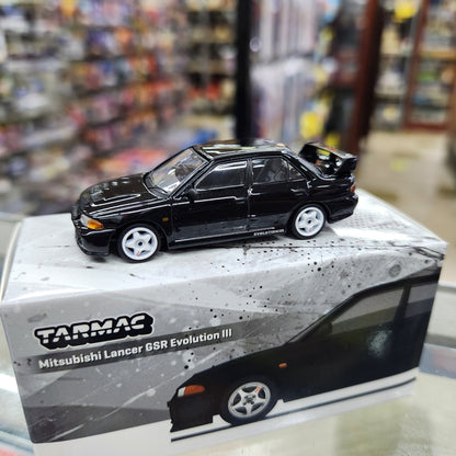 Tarmac Works - Mitsubishi Lancer GSR Evolution III (Black) - 1:64 Scale