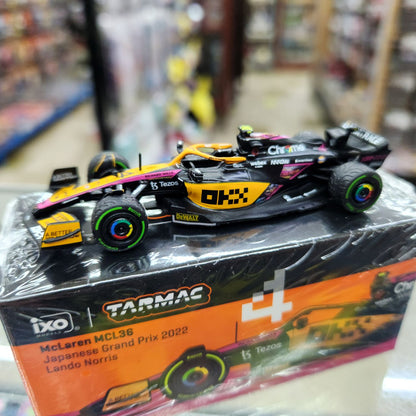 Tarmac Works - 2022 McLaren F1 MCL36 Japanese Grand Prix - #4 Lando Norris - 1:64 Scale