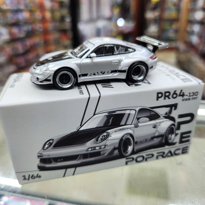 Pop Race - RWB 997 (Silver) - 1:64 Scale