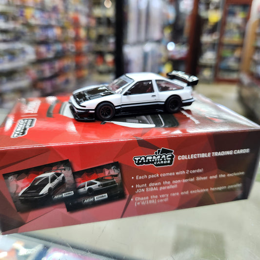 Tarmac Works - Toyota Sprinter Trueno AE86 Widebody by JonSibal (Black/White) - 1:64 Scale