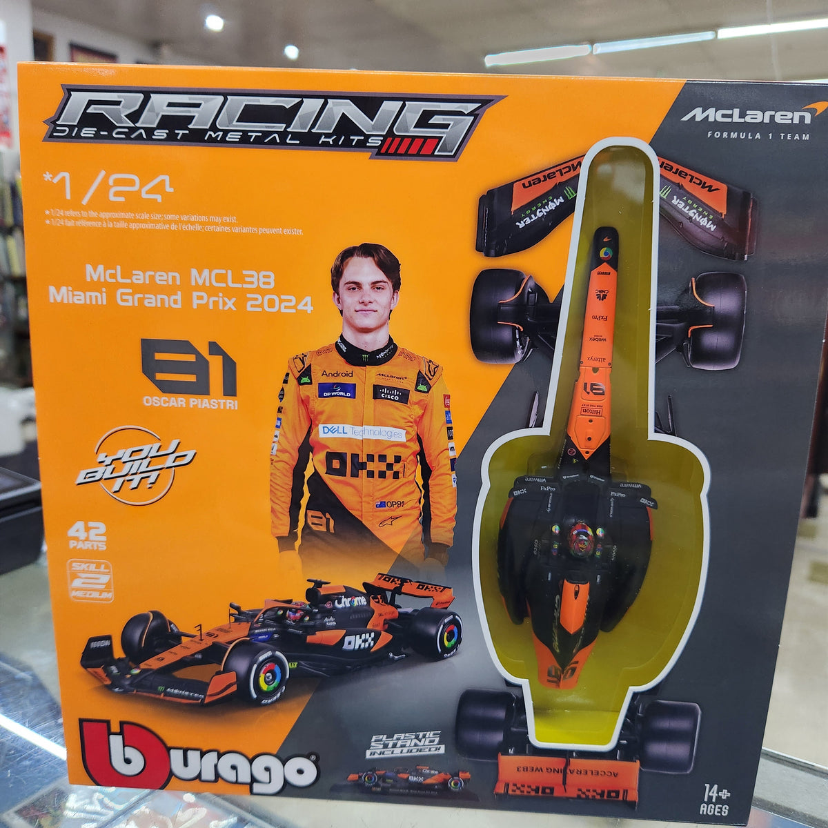 Bburago 1:43 F1 McLaren MCL38 Miami 2024 Oscar Piastri (Neuf avec Bburago 1:43 F1 McLaren MCL38 Miami 2024 Oscar Piastri (Neuf avec