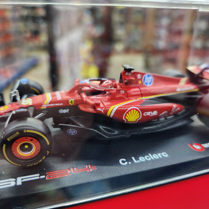 Bburago - 2024 F1 Ferrari SF-24 with Driver #16 Charles Leclerc (Imola GP) - 1:43 Scale
