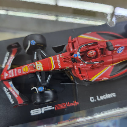Bburago - 2024 F1 Ferrari SF-24 with Driver #16 Charles Leclerc (Imola GP) - 1:43 Scale