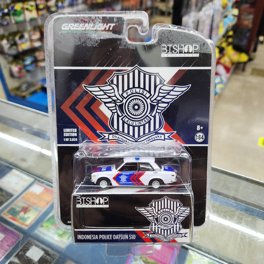 Greenlight - Datsun 510 'Indonesia Police'  (Bishop Exclusive) - 1:64 Scale