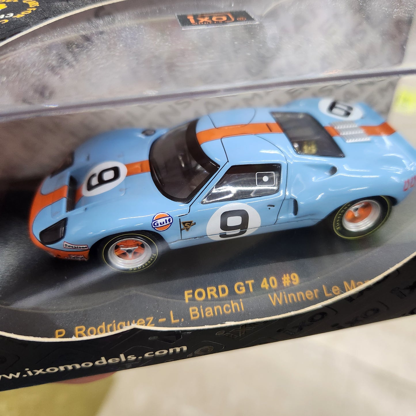 IXO Models - Ford GT40 'Gulf Oil' - 1968 24 Hours of Le Mans - 3 Car Set