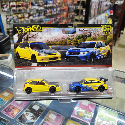 Hot Wheels Premium - Car Culture - 2 Pack - '99 Honda Civic Type R (EK9) & Honda Civic Type R 'Spoon'