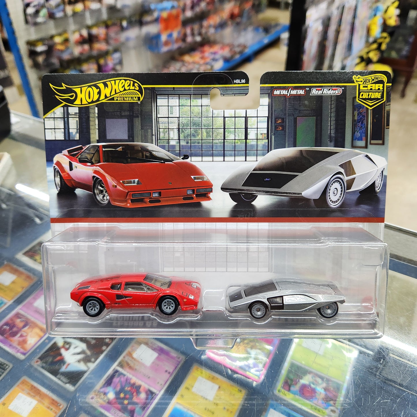 Hot Wheels Premium - Car Culture - 2 Pack - Lancia Stratos Zero & Lamborghini Countach LP5000 QV