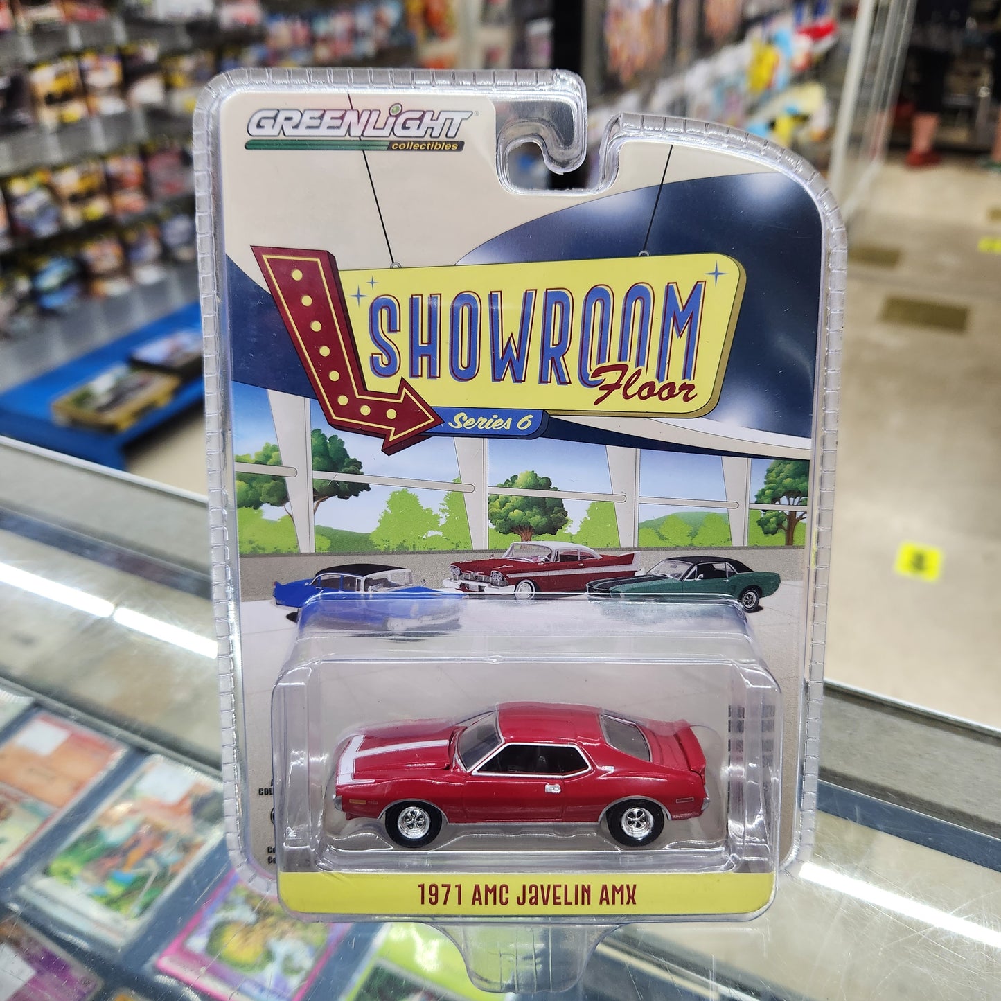 Greenlight - 'Showroom Floor' Series 6 - 1971 AMC Javelin AMX (Matador Red) - 1:64 Scale