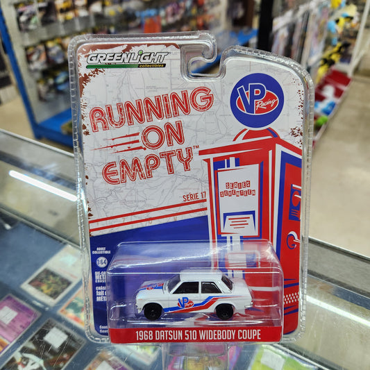Greenlight - Running On Empty Series 17 - 1968 Datsun Widebody Coupe 'VP Racing Fuels' - 1:64 Scale