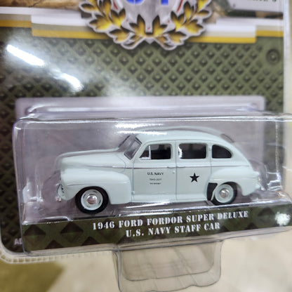Greenlight - Battalion 64 Series 5 - 1946 Ford Fordor Super Deluxe 'U.S Navy Staff Car' - 1:64 Scale