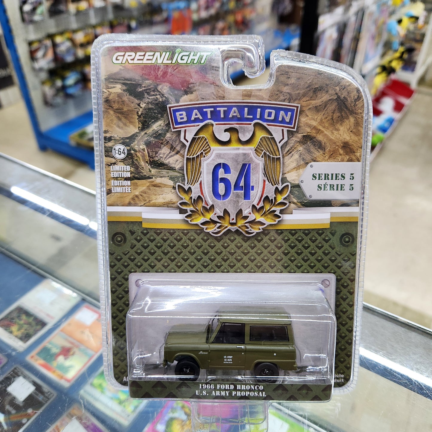 Greenlight - Battalion 64 Series 5 - 1966 Ford Bronco 'U.S Army Proposal' - 1:64 Scale