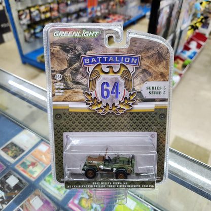 Greenlight - Battalion 64 Series 5 - 1942 Willys MB '1st Canadian Tank Brigade' - 1:64 Scale