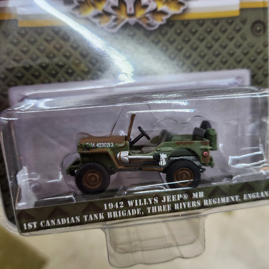 Greenlight - Battalion 64 Series 5 - 1942 Willys MB '1st Canadian Tank Brigade' - 1:64 Scale