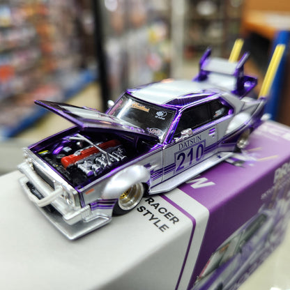 Pop Race - Nissan C210 Kaido Racer Bosozoku Style (Purple Chrome) - 1:64 Scale