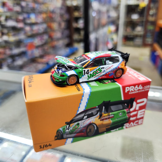 Pop Race - Honda Civic 'Pandem' EG6 (Metallic Jaccs) - 1:64 Scale