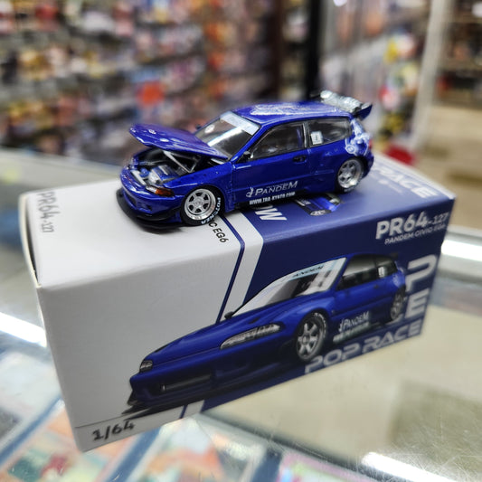 Pop Race - Honda Civic 'Pandem' EG6 (Royal Blue) - 1:64 Scale
