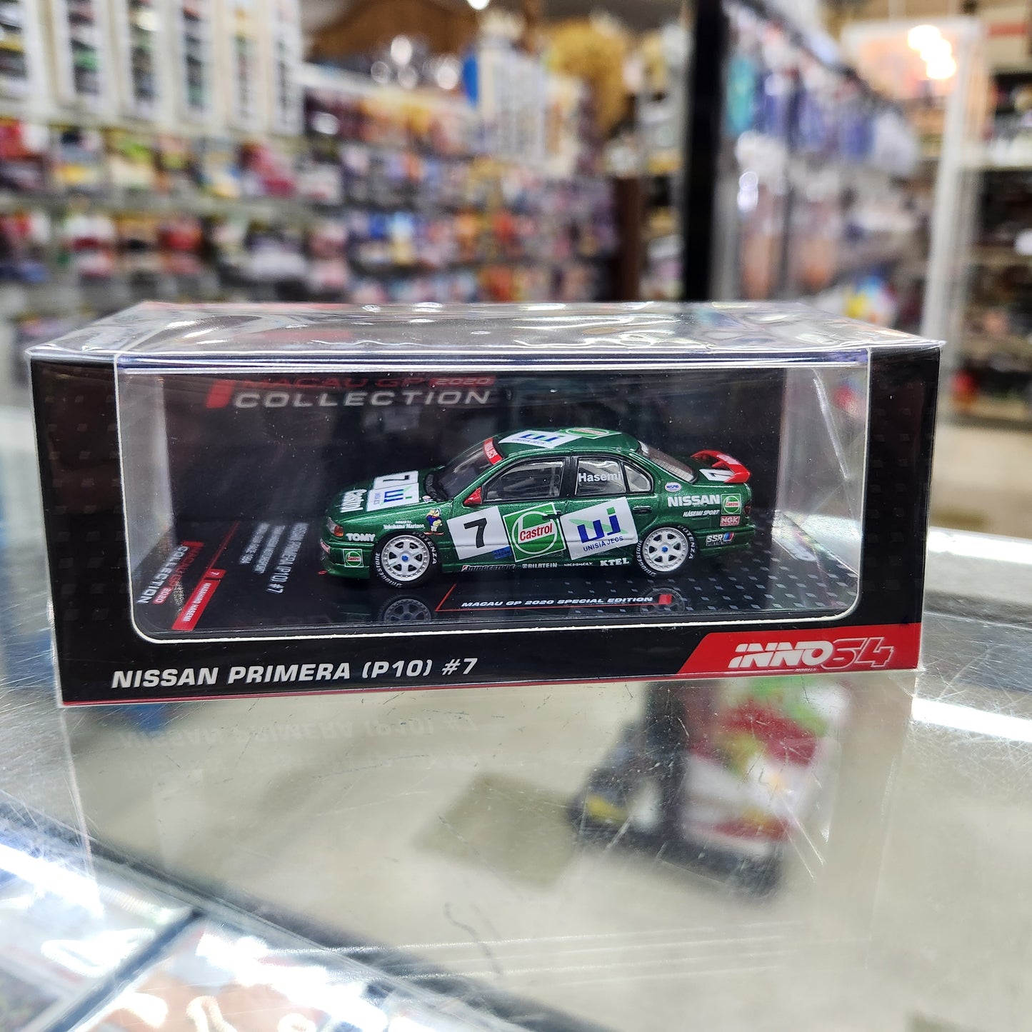 INNO64 - Nissan 1994 Primera (P10) #7 Macau Guia Race - 1:64 Scale