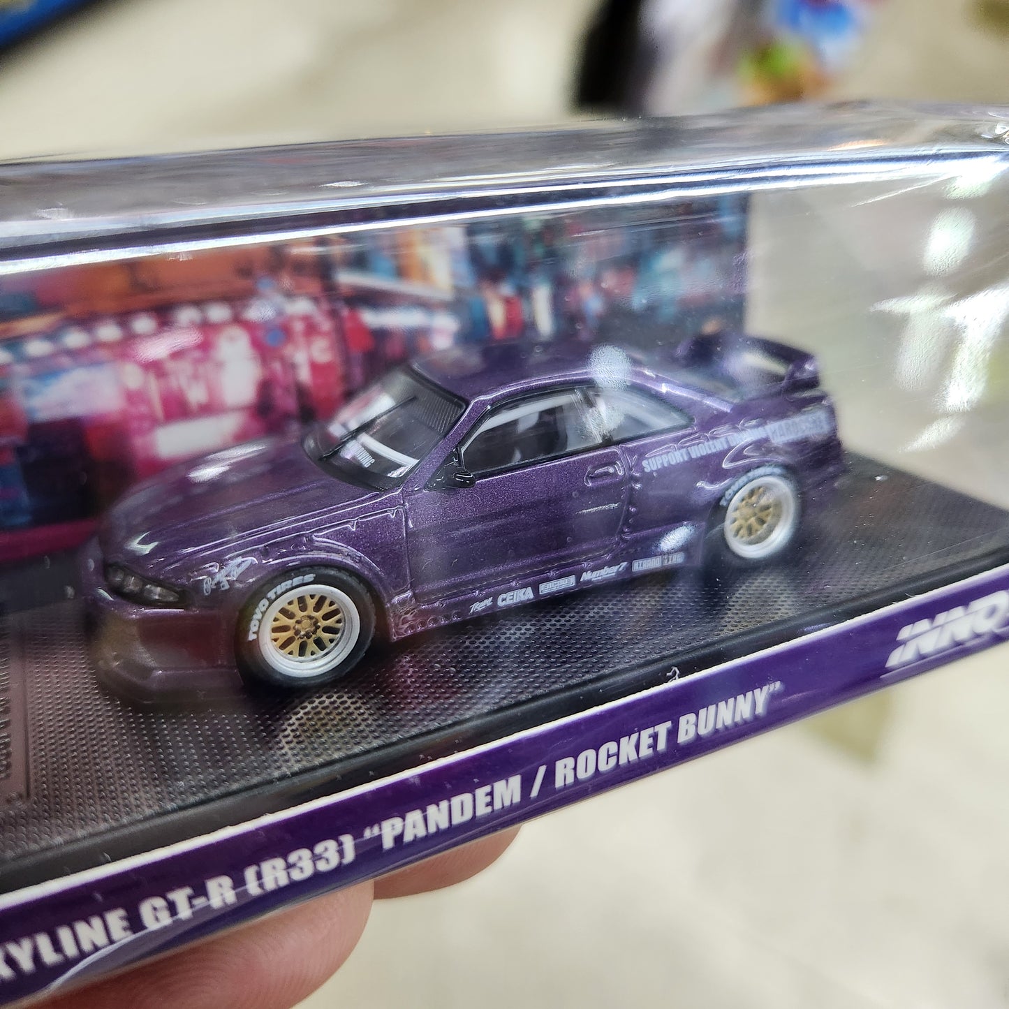 INNO64 - Nissan Skyline GT-R (R33) Pandem 'Rocket Bunny' (Purple) - 1:64 Scale