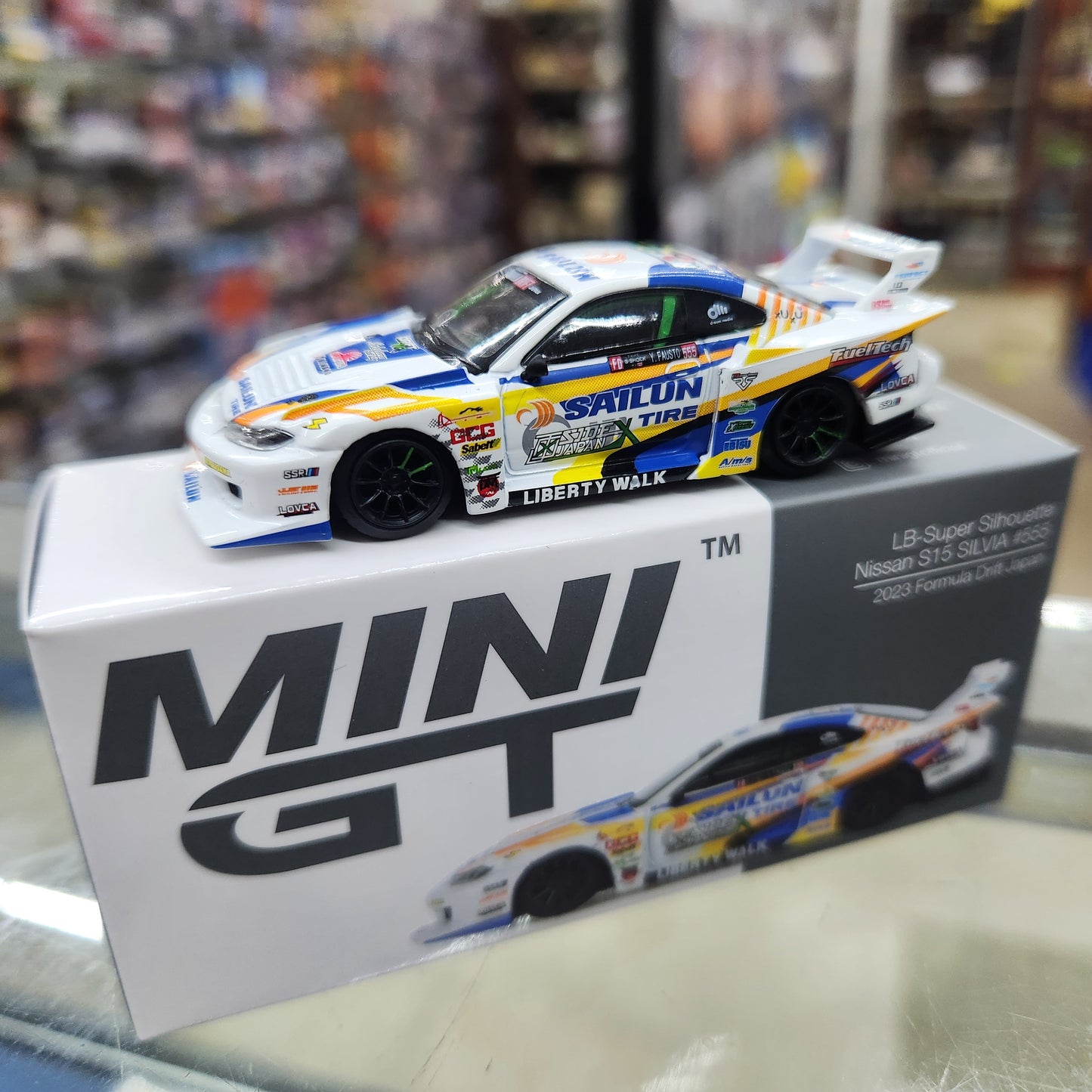 MiniGT - Nissan LB-Super Silhouette S15 SILVIA #555 2023 Formula Drift Japan