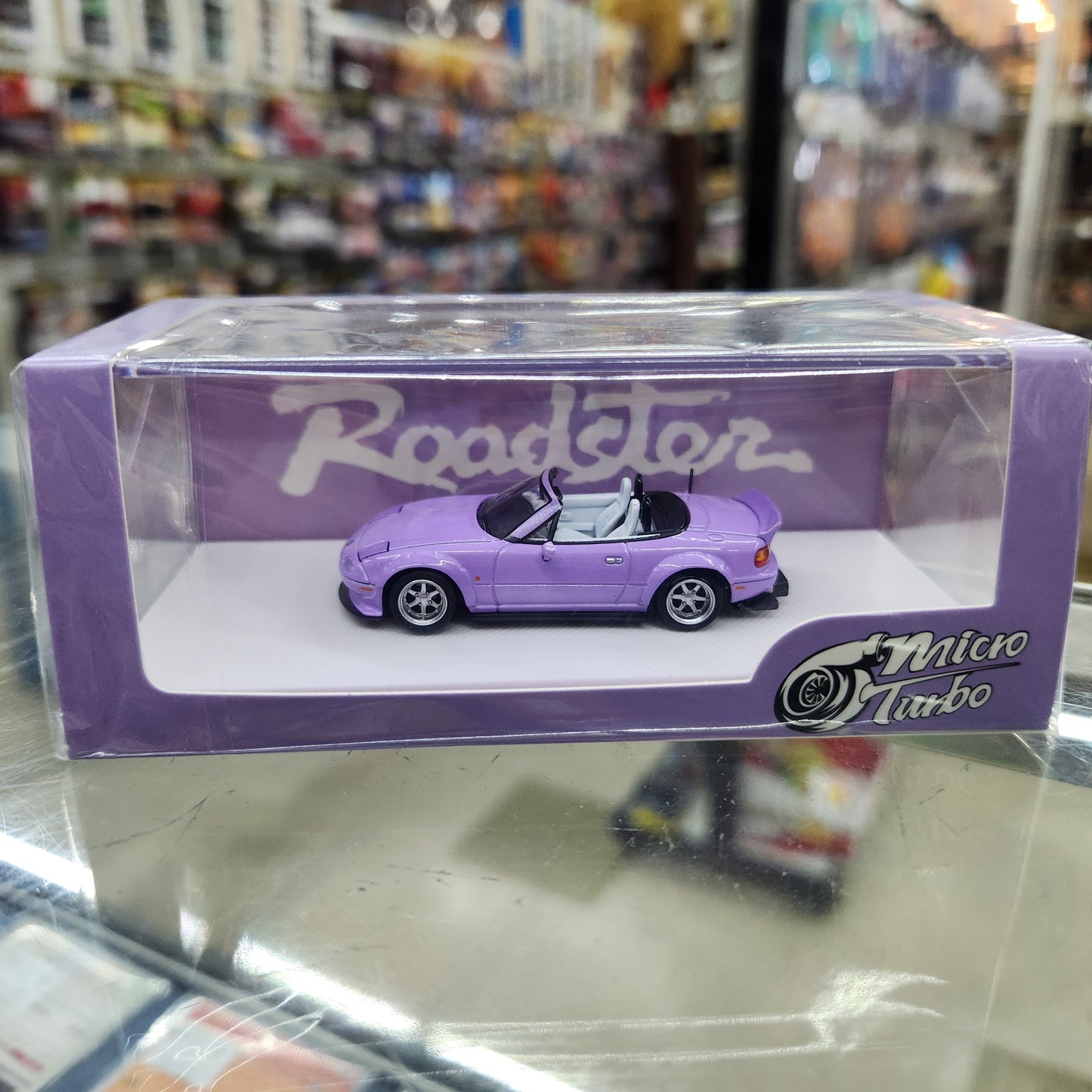 Micro Turbo - Mazda MX5 (Eunos N/A) Roadster 'Rocket Bunny' (Light Purple) - 1:64 Scale