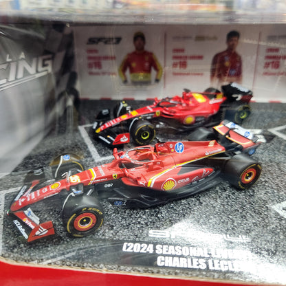Bburago - 2023/2024 Ferrari F1 #16 Charles Leclerc - 4 Car Gift Set - 1:43 Scale