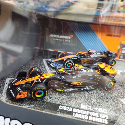 Bburago - 2022/2023 McLaren F1 #4 Lando Norris - 4 Car Gift Set - 1:43 Scale