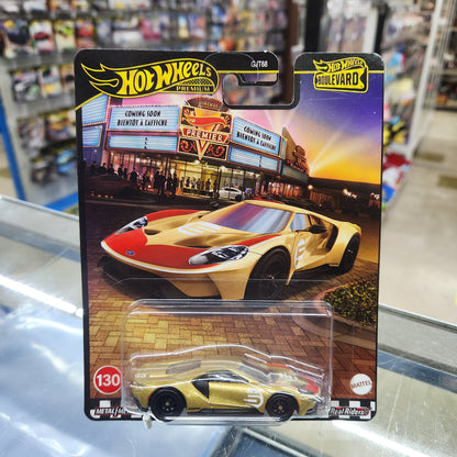 Hot Wheels Premium - Boulevard #130 - 2017 Ford GT (Gold)
