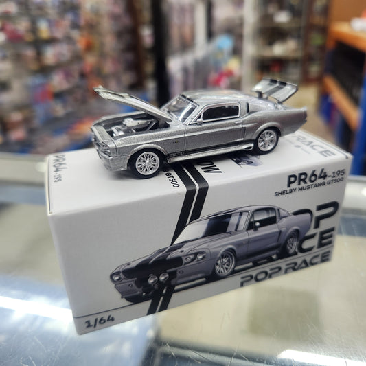 Pop Race - Ford Shelby Mustang GT500R (Grey/Black) - 1:64 Scale