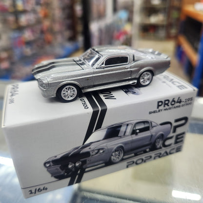 Pop Race - Ford Shelby Mustang GT500R (Grey/Black) - 1:64 Scale