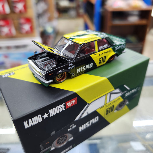 MiniGT - Datsun Street 510 Racing V2 (Nismo Green/Yellow/Black)