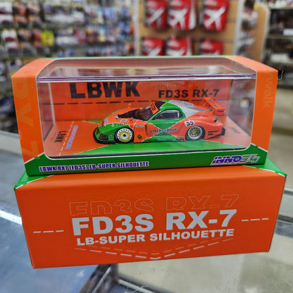 INNO64 - LBWK Mazda RX7 (FD3S) LB Super Silhouette (Green/Orange)