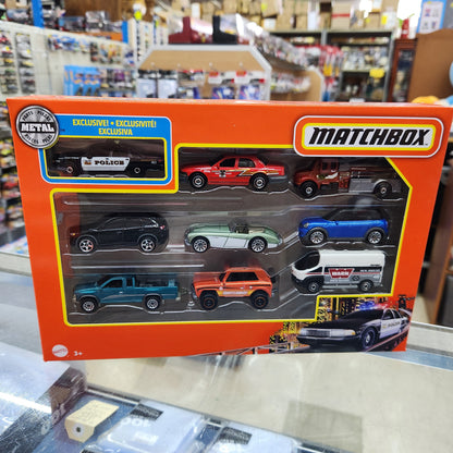 Matchbox - 9 Car Collection with Exclusive 'Chevy Caprice Police Car' (2022)