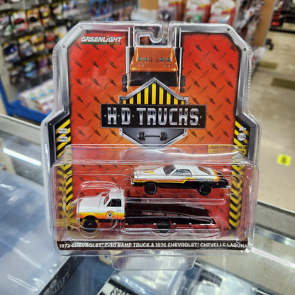 Greenlight - 1972 Chevy C-30 Ramp Truck + 1976 Chevelle Laguna 'Armor All' - 1:64 Scale