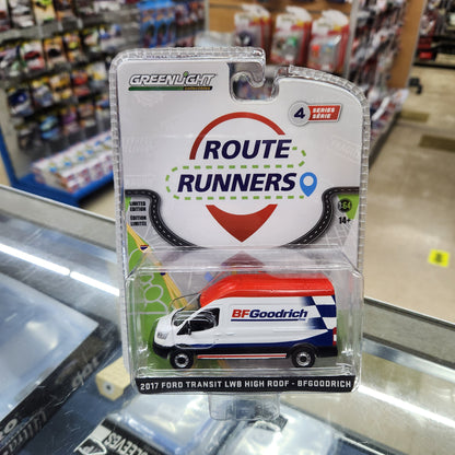 Greenlight - 'Route Runners' BF Goodrich - 2017 Ford Transit LWB - 1:64 Scale