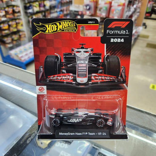 Hot Wheels Premium - 2024 Formula 1 Moneygram Haas F1 Team - VF-24 #20 Kevin Magnussen