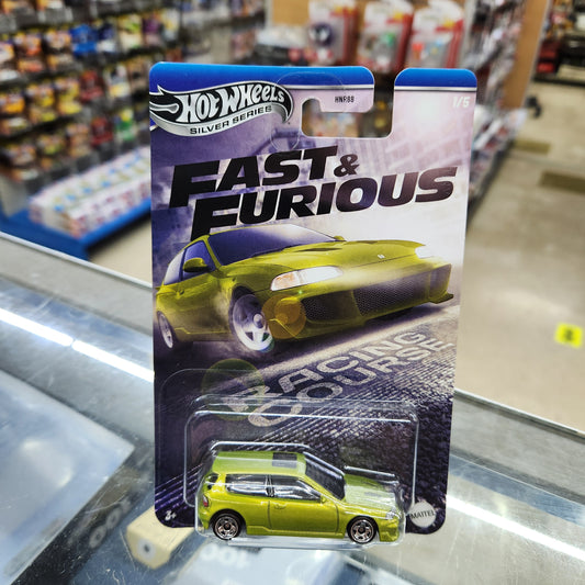 Hot Wheels - Fast & Furious: Racing Course - Honda Civic EG (Lime Green)
