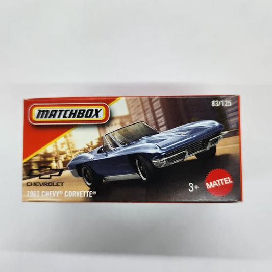 Matchbox - 2025 Power Grabs - 1963 Chevy Corvette (Blue)