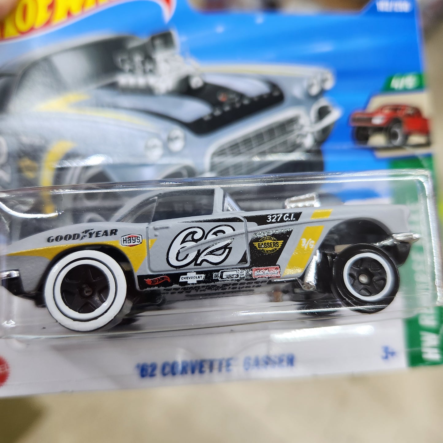 Hot Wheels - '62 Corvette Gasser #62 - Short Card
