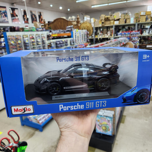 Maisto - Premiere Edition - 2022 Porsche 911 GT3 (Jet Black Metallic) - 1:18 Scale
