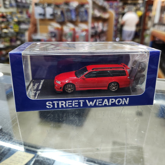 Street Weapon - Nissan Stagea (R34) Red - 1:64 Scale